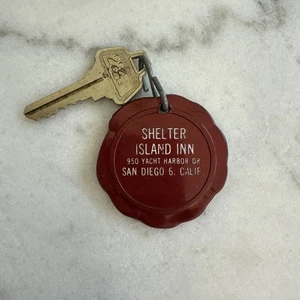 Shelter Island Inn Hotel Motel Zimmer Schlüsselanhänger & Schlüssel San Diego Kalifornien #222 RAR - Bild 1 von 6