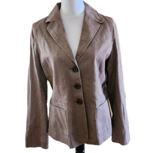 Gap Damen Fischgrät Blazer Jacke Größe 10 Hellbraun Academia Cottagecore - Bild 1 von 18