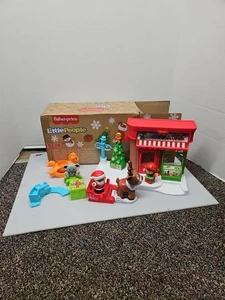 Nuovo Fisher Price Little People Set Natale Babbo Natale Renna Winter Wonderland - Foto 1 di 9