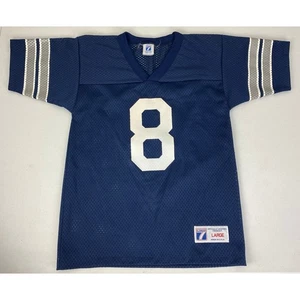 VTG 90s Youth Logo 7 USA Dallas Cowboys Troy Aikman #8 mesh football jersey, L - Picture 1 of 5