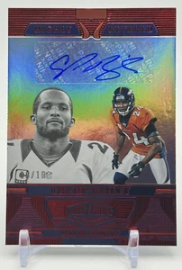 /10 2023 Panini Plates & Patches Champ Bailey 9/10 Red Highly Revered Auto CRISP - Picture 1 of 3