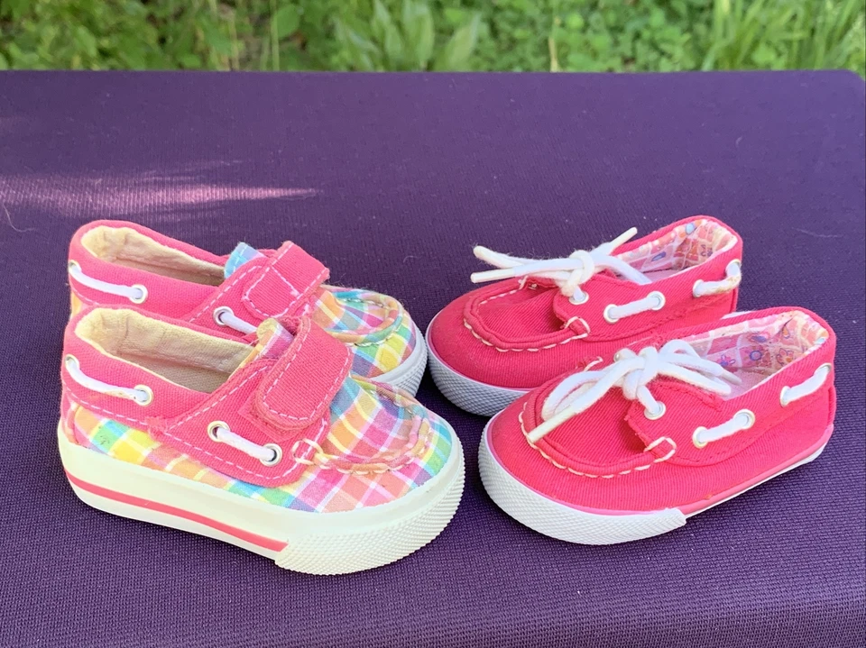 Tenis TEENY TOES a Cuadros Top Sider + Aleta Azul Baby Breeze Boat Talla 1 ❤️sj8m7 Foto 1 de 4