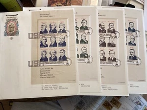 ICOLLECTZONE  US 2216-19 Presidents SheetsFirst Day Cancel FDC HF   (A800) - Picture 1 of 6