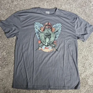 Masters of the Universe Gray Size 3XL Sword/Shield Graphic Short Sleeve Shirt - Picture 1 of 7