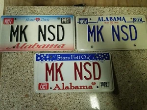 3-Alabama Automobile VANITY License Plate Tag Heart Of Dixie Stars Personalized - Picture 1 of 2
