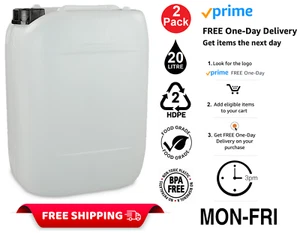 2 PIEZAS 20L LITROS CONTENEDOR DE AGUA CONTENEDOR DE AGUA SEGURO PARA ALIMENTOS JERRYCAN JERRICAN - Imagen 1 de 5