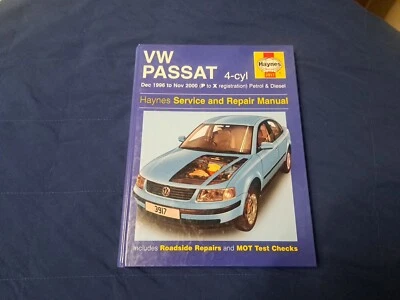 HAYNES VW PASSAT 1996-00 HAYNES WORKSHOP MANUAL 3917 GOOD CLEAN COND & FREE P&P - Image 1 of 4