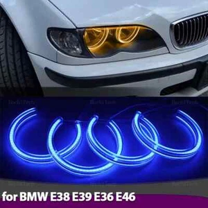 4x APP Control RGB multi-colored LED Angel Eyes Rings for BMW E36 E46 E39 E38 - Picture 1 of 24