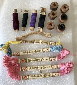 Lot Kloster Darning Floss Thread Vintage Antique Embroidery Cotton Multicolor - Picture 1 of 8