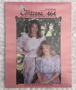 Contessa Sewing Pattern 464 Womens Loose Fitting Smocked Blouse, Sz 6-18, UNUSED - Picture 1 of 9