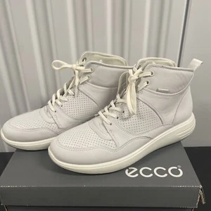 ECCO Womens Soft 7 Runner White High-Top Sneakers 10- 10.5 New EU 41 UK 7.5 - Picture 1 of 11