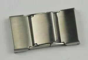15mm or 16mm Seiko style clasp buckle clip metal mesh straps bracelets safety - Picture 1 of 3