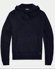 $398 Polo Ralph Lauren Cashmere Hood Sweater Sweatshirt Navy Blue Xl