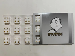 Studex Ohr Piercing vergoldet normal AB Geburtsstein 4 mm 12 Paar R215Y - Bild 1 von 2
