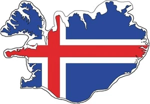 ICELAND SILHOUETTE BUMPER DECAL MAP FLAG TOOL BOX STICKER LAPTOP STICKER - Picture 1 of 1