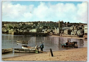 Postcard St Ives Cornwall England Harbour posted 1969 - Picture 1 of 2