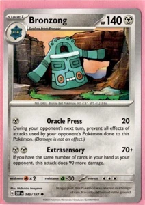 Bronzong - 145/197 - Uncommon - Pokemon Obsidian Flames - Picture 1 of 1