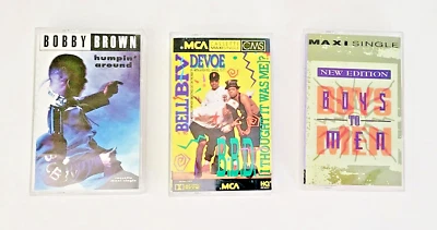 NEW EDITION Cassettes Bobby Brown BELL BIV DEVOE Maxi Singles - Lot of 3 - Imagem 1 de 3