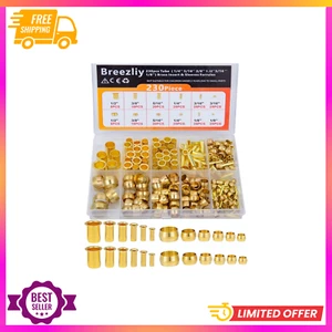 Compression Fittings Assortment kit-6 Sizes(1/8"3/16" 1/4" 5/16" 3/8" 1/2") Bras - Picture 1 of 5