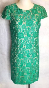 Black Saxs Fifth Ave. Sheath Dress Nude/green lace sz: 10 RN 92087 party, XMas - Picture 1 of 7