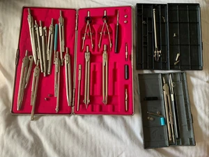 Vintage Russia USSR Engineering Architects Drafting Drawing Set Job Lot Geometry - Picture 1 of 7