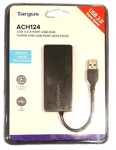 Targus 4 Port USB Hub - ACH124 USB 3.0 -5GPS SPEED - WINDOWS/MAC/CHROME - NEW - Picture 1 of 3