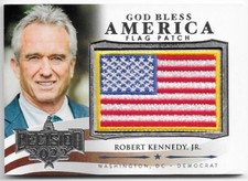 2023 DECISION UPDATE ROBERT KENNEDY JR. GOD BLESS AMERICA FLAG PATCH CARD RFK