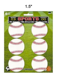 MLB Baseballs 6 PACK of IRON-ON EMBROIDERED PATCHES SPORTS DECORATIVE APPLIQUE - Picture 1 of 11