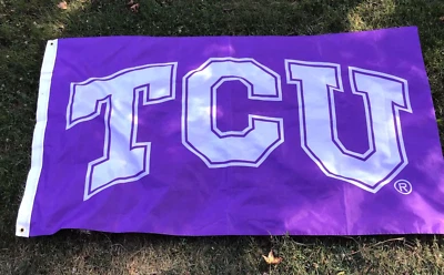 Texas Christian Horned Frogs TCU Logo Pole Flag Large 35" X 60" - Single-sided - Image 1 of 4