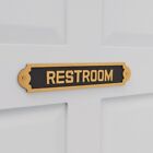 Solid Heavy Brass "Restroom" Door Sign/Plate/Plaque - NEW - Free Shipping!