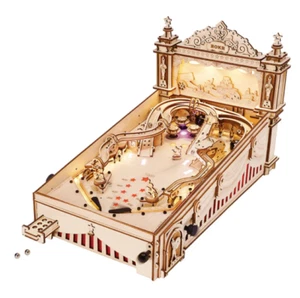 ROBOTIME ROKR Pinball Machine 3D Wooden Puzzle EG01 - Picture 1 of 4