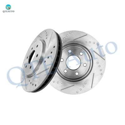 Front Drilled Slotted Brake Disc Rotors 296mm For 2005-2022 Nissan Frontier - Image 1 of 4