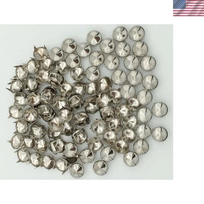 Cabeças de unhas de cobre duráveis 9 mm - 100 peças para criações de couro e tecido faça você mesmo - Imagem 1 de 4