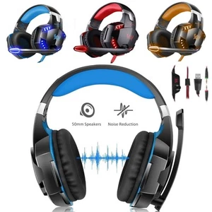 For PC PS4 3.5mm Gaming Headset Xbox one Headphone with RGB Surround Sound Mic - Bild 1 von 28