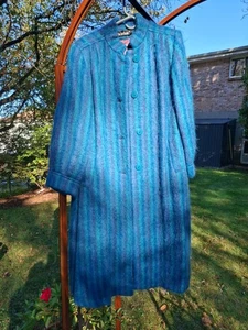 Abrigo largo Paul Levy Designs varios tonos de mohair azul - Imagen 1 de 23