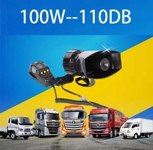 Alarme Sirene 12v Ou 24v Auto Camion Truck 7 Son Sonne Fort + Speaker - Picture 1 of 6