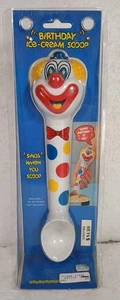 Vintage Clown HAPPY BIRTHDAY Ice Cream Scoop Hard Plastic 1994 New Old Stock - Picture 1 of 5