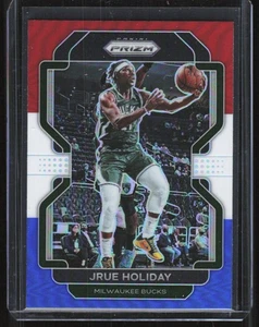 2021-22 Panini Prizm Red White Bllue Jrue Holiday Milwaukee Bucks #8 - Picture 1 of 2