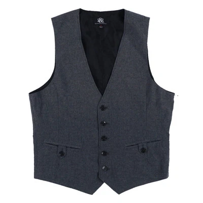 Rock & Republic Hombre Chaleco Sin Mangas Formal Chaqueta Abotonada Algodón Abrigo Mediano Foto 1 de 2
