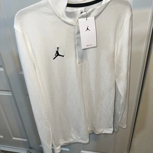Jordan Nike Air Dri-FIT 1/4-Reißverschluss Pullover Oberteil weiß Herren Gr. Large DQ7913 - Bild 1 von 5