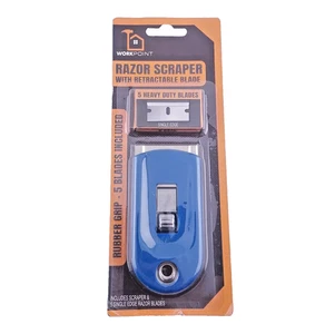 Workpoint Rasierklingenschaber Schwerlast Metall Gummigriff Einschneidiges Werkzeug 5X - Bild 1 von 4