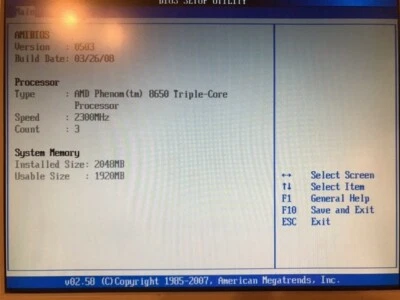 ASUS M2N MX SE PLUS Motherboard and AMD Phenom 8650 Triple Core - Image 1 of 4