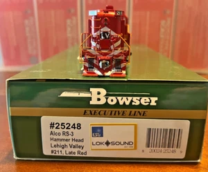 Bowser 25248 HO Scale Lehigh Valley RS-3 Hammerhead Locomotive ESU LokSound/DCC - Picture 1 of 5