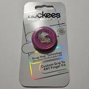 🦄Impugnatura e supporto per telefono Nuckees - UNICORNO ROSA IRIDESCENTE con glitter🦄 - Foto 1 di 6