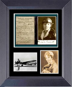 Amelia Earhart Tribute Kunst gerahmte Fotocollage 11 x 14 - Bild 1 von 1