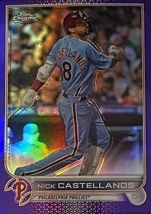 Nick Castellanos Purple Refractor 2022 Topps Chrome Update Card #USC67 Phillies* - Picture 1 of 3