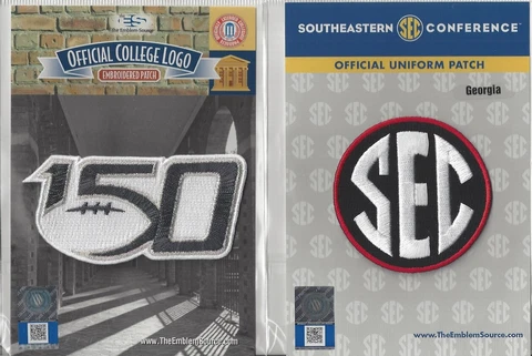 2019 NCAA College Football 150th Anniversary Georgia SEC Conference Patch Combo Cover