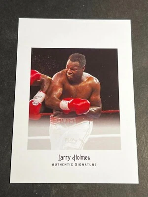 2012 Leaf Legends BLANK BACK PROOF MISSING AUTO 2 PIECES Larry Holmes Boxing - Image 1 of 4