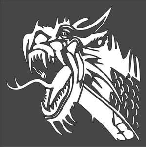 1- 8x8 inch Stencil, (VC-81) Dragon (6mil) - Picture 1 of 2