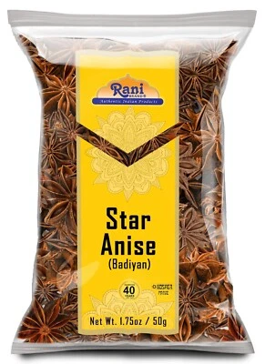 Semillas de anís Rani Star, vainas enteras (Badian Khatai) especias 1,75 oz (50 g) Foto 1 de 4